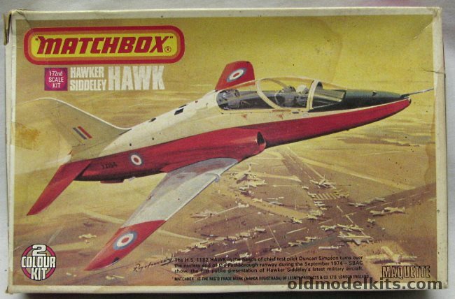 Matchbox 1/72 Hawker Siddeley Hawk HS-1182, PK27 plastic model kit